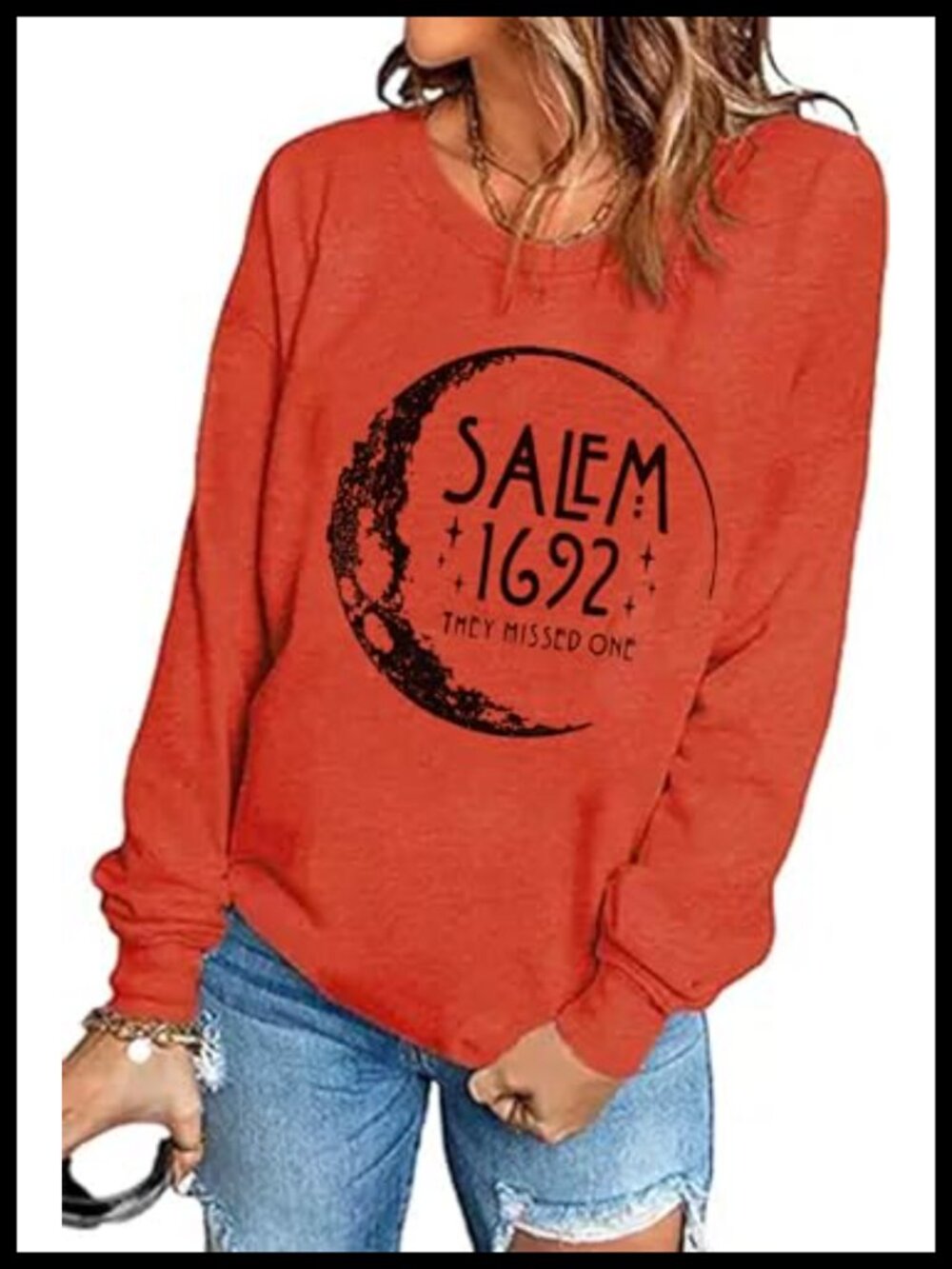 Yuaelria Women's Halloween Letter Print Long Sleeve Blouse